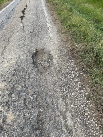 buche per tutta la strada